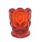 Vintage LE Smith Moon and Stars Amberina Glass