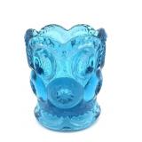Vintage LE Smith Moon and Stars Blue Glass