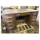 Antique Oak Desk 60"x30"x32"