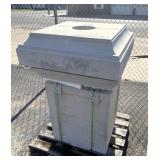 Concrete Fountain Base, (2) Pieces 15"x25"x37"