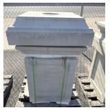 Concrete Fountain Base, (2) Pieces 25"x25"x37"