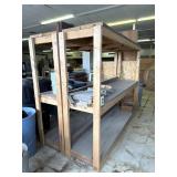 (2) Wooden Storage Shelves 96"x24"x72"