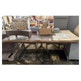 Antique Gas Heater, Table & Misc.
