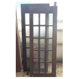(2) 15 Glass Panel Doors , 32"x80" & 30"x79"