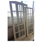 (3) White 15 Glass Panel Doors, (2) 30"x79" (1)