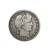 1908-O Barber Half Dollar