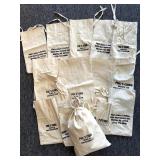 Canvas Coin Bags and Plastic Coin Tubes