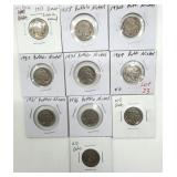 (10) Buffalo Nickels