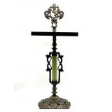 Antique Uranium Slag Glass Smoke Stand