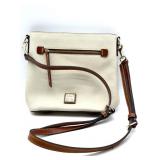 Cream Dooney & Bourke Pebble Grain Zip Crossbody