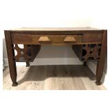 Antique Library Desk 46" x 26.5" x 29"