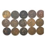 (15) Indian Head Cents