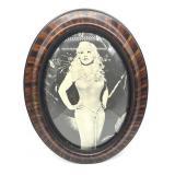 Vintage Mae West Print in Antique Bubble Glass
