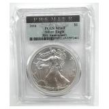 2016 Silver American Eagle, PCGS Graded MS69