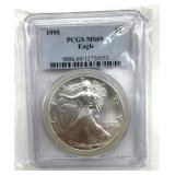 1995 Silver American Eagle, PCGS Graded MS69