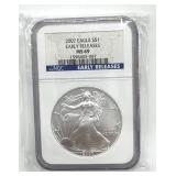 2007 Silver American Eagle, NGC Graded MS69