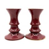 Dryden Pottery Candlestick Pair 4"