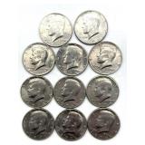 (11) 1974-77 Kennedy Half Dollars