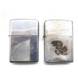 (2) Zippo Lighters - one is dented