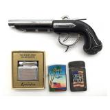 Flintlock Pistol Lighter, Kreisler Lighter, and