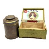 La Palina Humidor Tin 6" and Wood Mae West Cigar