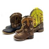 Toddler Cowboy Boots - two boots size markings