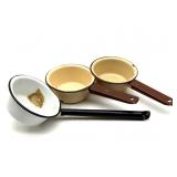 Porcelain Enamel Ladle Scoops 13" Overall Length