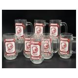 (8) Wellington Crusaders Glass Mugs 5.5"