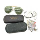 Pins, Ring, Necklace, Broken Sunglasses,