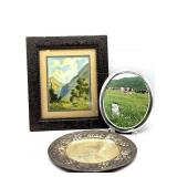 R Atkinson Fox Print in Frame, Decorative Metal