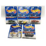 (5) HotWheels Cars in Original Packaging