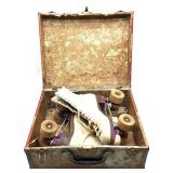 Vintage Size 7.5 Roller Skates with Carry Case