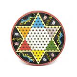 Vintage Chinese Checkers Tin Board Game 12.5ï¿½-