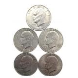 (5) 1971 Eisenhower Dollars
