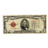 Series 1928 E Five Dollar Red Seal Note