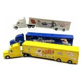(3) Dale Earnhardt and Jr Semi Truck Transporters