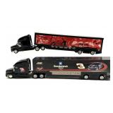 (2) Dale Earnhardt and Jr Semi Truck Transporters