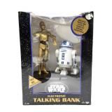 1995 Star Wars R2D2 and C-3PO Coin Bank in Box-