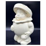 Vintage Albert Apple Cookie Jar 12"- chips and