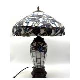 Stained Glass Lamp with Matching Shade 24"