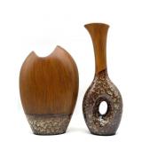 Large Ceramic Vase Set 17.5" and 14.5"