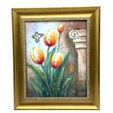 Tulips Painting in Frame 11" x 13"