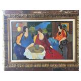 "Chatting with Friends" by Itzchak Tarkay