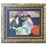 "Sisters at Tea" by Itzchak Tarkay Serigraph with