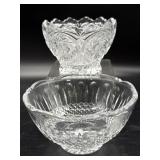 (2) Crystal Bowls 4" Tall and Smaller
