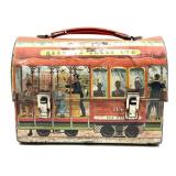 Vintage Aladdin Cable Car Metal Lunchbox 9" x