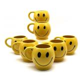 Vintage Smiley Face McCoy Pottery Mugs 3.75"-