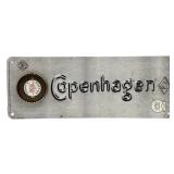 Copenhagen Metal Sign 16" x 6"