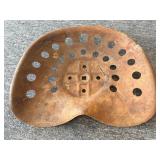 Vintage Metal Tractor Seat 17" x 15"