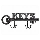 Cast Iron "Keys" Wall Mount Key Rack 13" x 5"